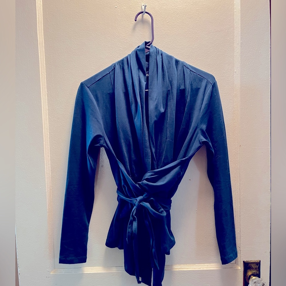 NWOT Small eShakti Wrap Top with Obi Belt